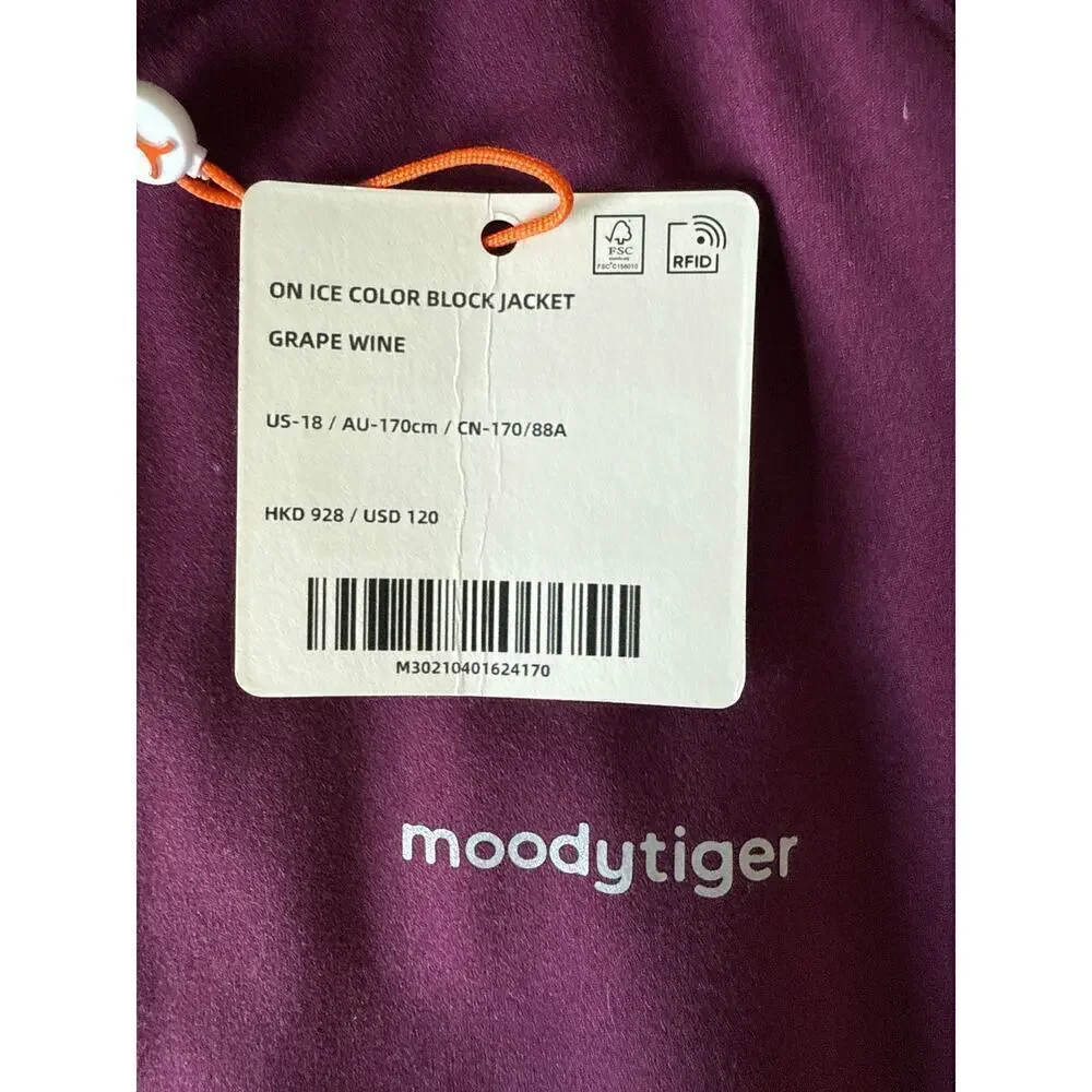 Girls' Purple Active Jacket with Thumbhole Cuffs